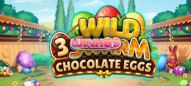 Tampilan visual slot Wild Swarm 3 Chocolate Eggs dengan tema cokelat yang ceria